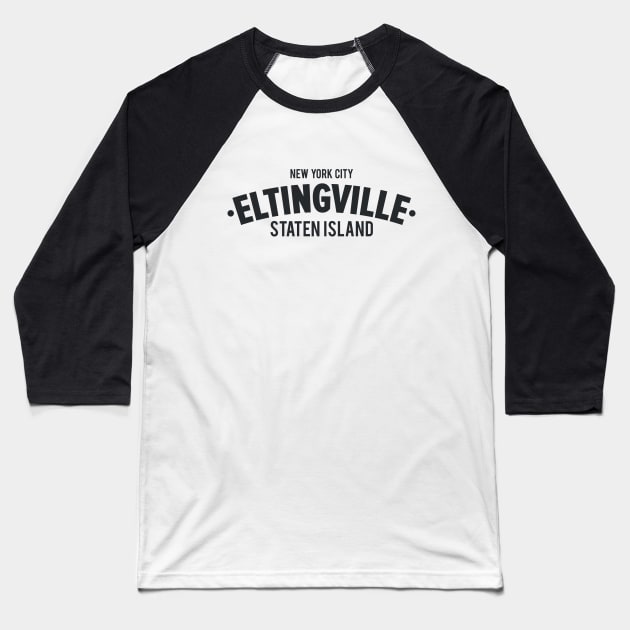 Eltingville - Staten Island Minimalist Apparel - NYC Baseball T-Shirt by Boogosh